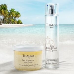 Deux produits de la marque Thalgo, collection iles pacifiques